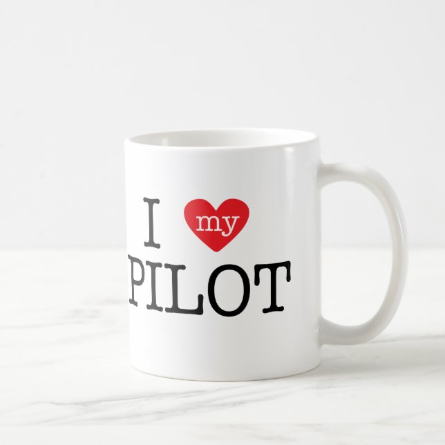 I Liebe mein Pilot Kaffeetasse (Rechts)