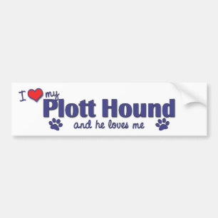 I Liebe mein Plott Jagdhund (männlicher Hund) Autoaufkleber