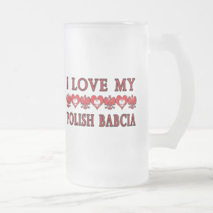 I Liebe Mein Polnisch Babcia Mattglas Bierglas