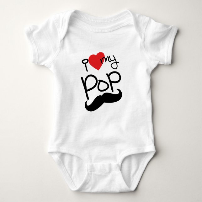 I Liebe mein Pop Baby Strampler (Vorderseite)