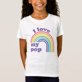 I Liebe Mein Pop - Niedlicher Regenbogen T-Shirt