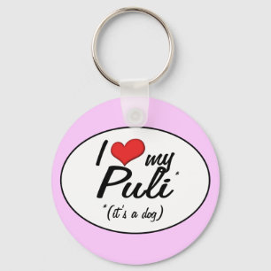 I Liebe mein Puli (es ist ein Hund) Schlüsselanhänger