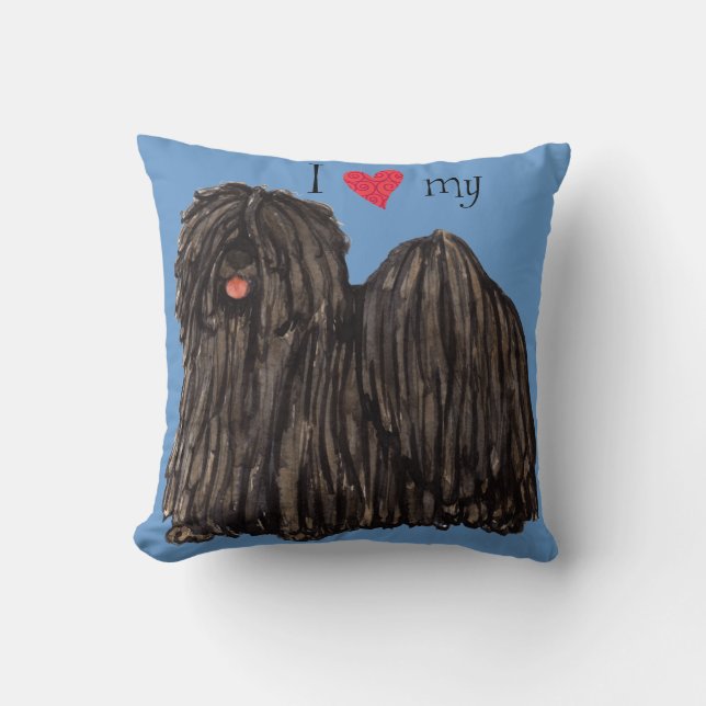 I Liebe mein Puli Kissen (Vorderseite)