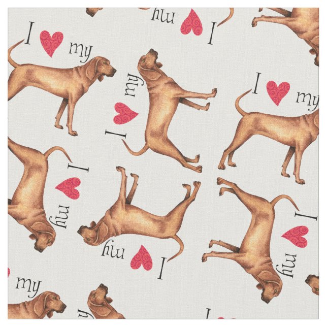 I Liebe mein Redbone Coonhound Stoff (Nahaufnahme)