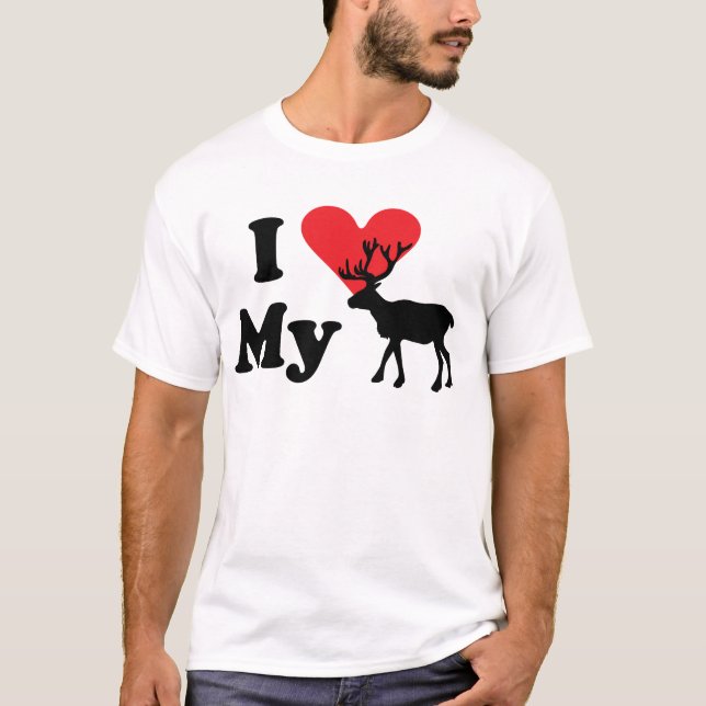 I Liebe mein Ren-T-Shirt T-Shirt (Vorderseite)