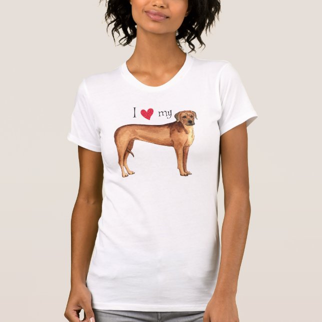 I Liebe mein Rhodesian Ridgeback T-Shirt (Vorderseite)