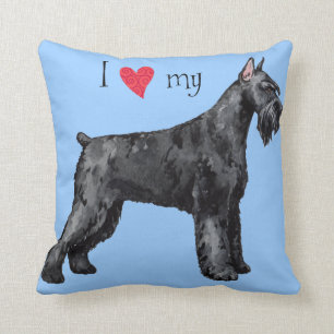 I Liebe mein Riesenschnauzer Kissen