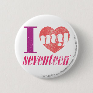 I Liebe mein Rosa 17 Button