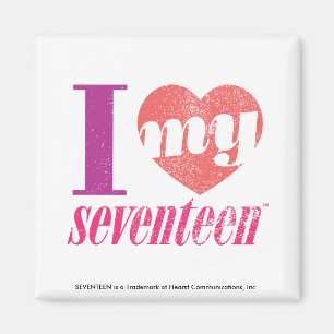 I Liebe mein Rosa 17 Magnet