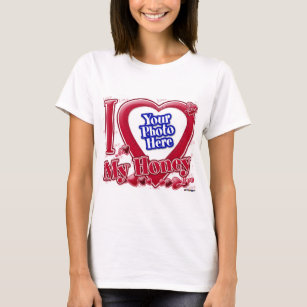 I Liebe mein rotes Herz des Honigs - Foto T-Shirt