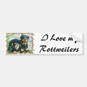 I Liebe mein Rottweilers Autoaufkleber