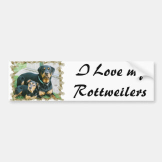 I Liebe mein Rottweilers Autoaufkleber