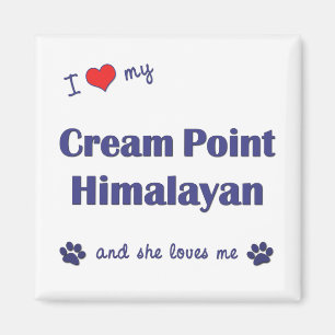 I Liebe mein Sahnepunkt Himalaja (weibliche Katze) Magnet