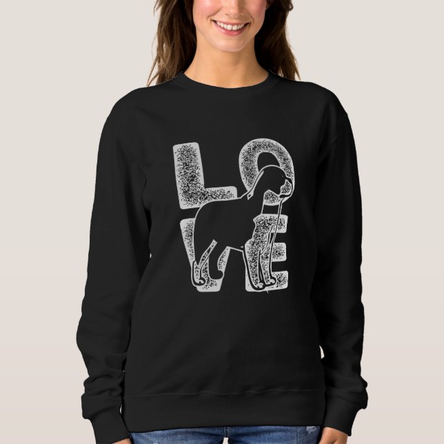 I Liebe Mein Saint Bernard Dog Design Sweatshirt (Vorderseite)