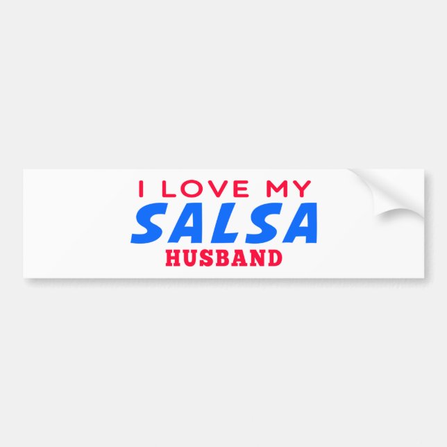 I Liebe mein Salsa-Ehemann Autoaufkleber (Vorne)