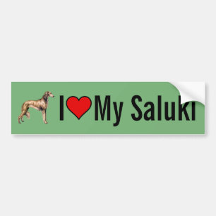 I Liebe mein Saluki HundeAutoaufkleber Autoaufkleber