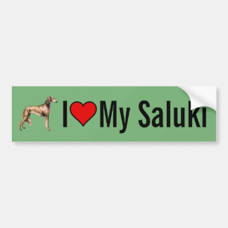 I Liebe mein Saluki HundeAutoaufkleber Autoaufkleber