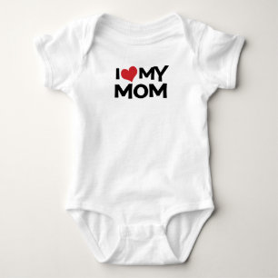 I Liebe mein Säuglings-Strampler der Mama-Mutter Baby Strampler