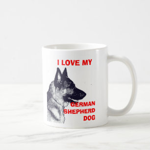 I LIEBE MEIN SCHÄFERHUND KAFFEETASSE