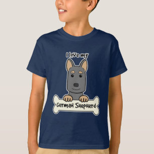 I Liebe mein Schäferhund T-Shirt