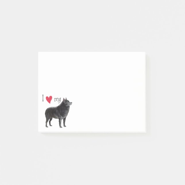 I Liebe mein Schipperke Post-it Klebezettel (Vorderseite)