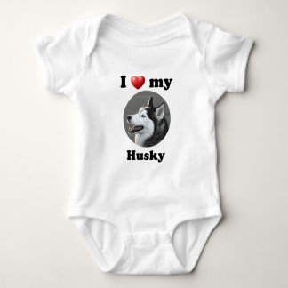I Liebe mein Schlittenhund Baby Strampler