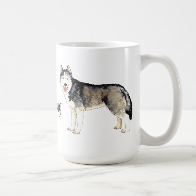 I Liebe mein Schlittenhund Kaffeetasse (Rechts)