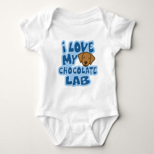 I Liebe mein Schokoladen-Labrador-Baby-Strampler Baby Strampler
