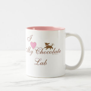 I Liebe mein Schokoladen-Labrador! Zweifarbige Tasse