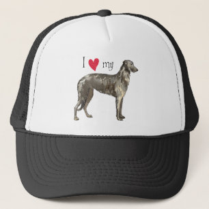 I Liebe mein schottischer Deerhound Truckerkappe