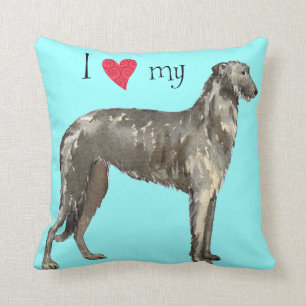 I Liebe mein schottisches Deerhound Kissen