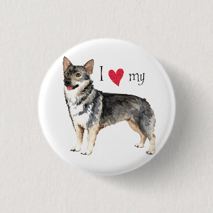 I Liebe mein schwedisches Vallhund Button