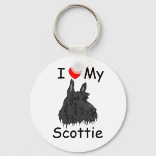 I Liebe mein Scottie-Schlüsselanhänger Schlüsselanhänger