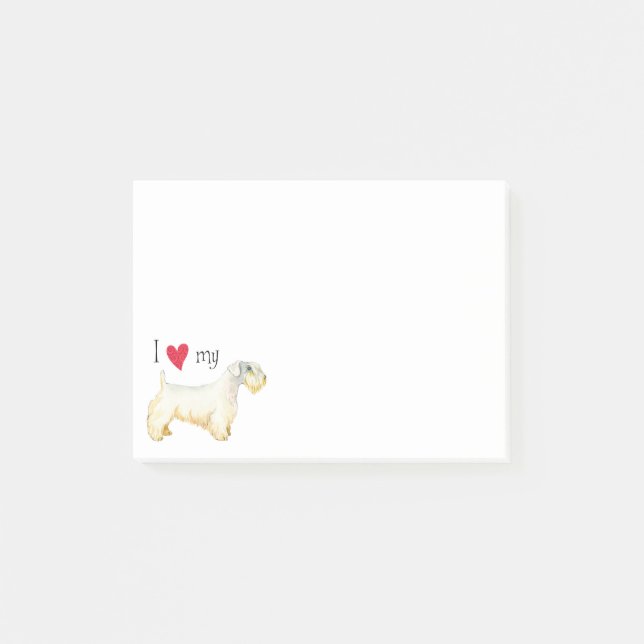 I Liebe mein Sealyham Terrier Post-it Klebezettel (Vorderseite)