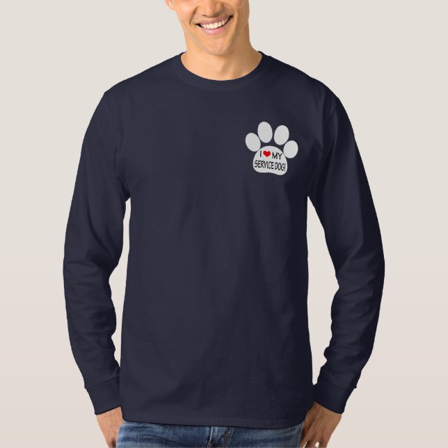I Liebe mein Service-Hund T-Shirt (Vorderseite)