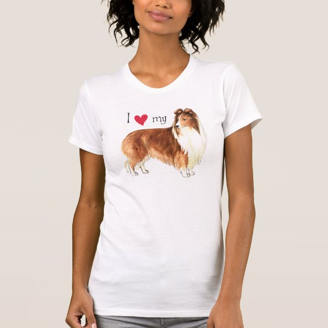 I Liebe mein Sheltie T-Shirt (Vorderseite)