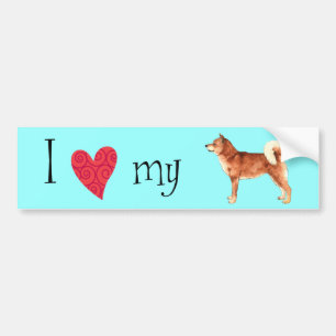 I Liebe mein Shiba Inu Autoaufkleber