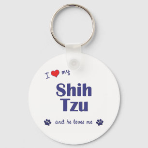I Liebe mein Shih Tzu (männlicher Hund) Schlüsselanhänger