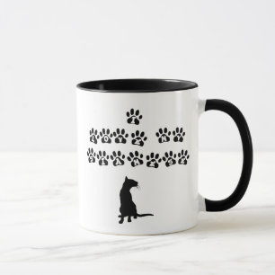 I Liebe mein siamesisches--Schwarzer Text Tasse