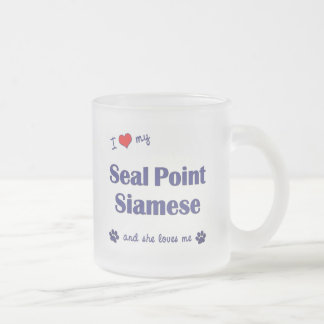 I Liebe mein Siegel-Punkt siamesisch (weibliche Mattglastasse