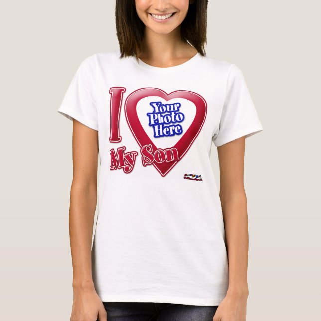 I Liebe mein Sohn - Foto T-Shirt (Vorderseite)