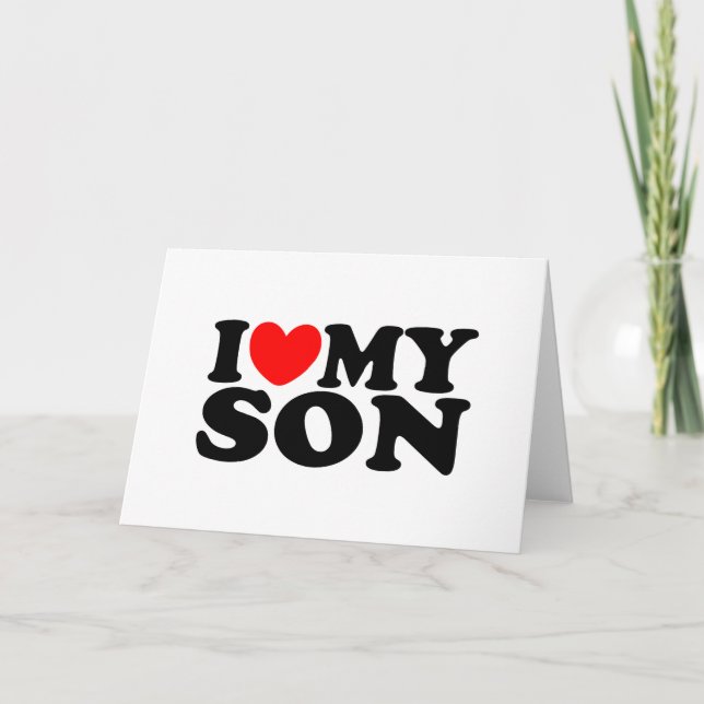 I Liebe mein Sohn Karte (Vorderseite)