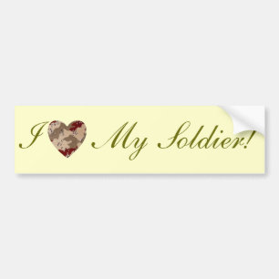 I Liebe mein Soldat! Autoaufkleber