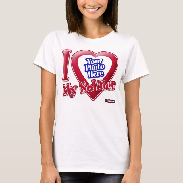 I Liebe mein Soldat - Foto T-Shirt (Vorderseite)