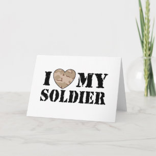I Liebe mein Soldat Karte