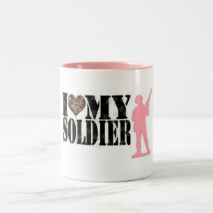 I Liebe mein Soldat Zweifarbige Tasse
