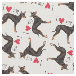 I Liebe mein Spielzeug-Manchester-Terrier Stoff