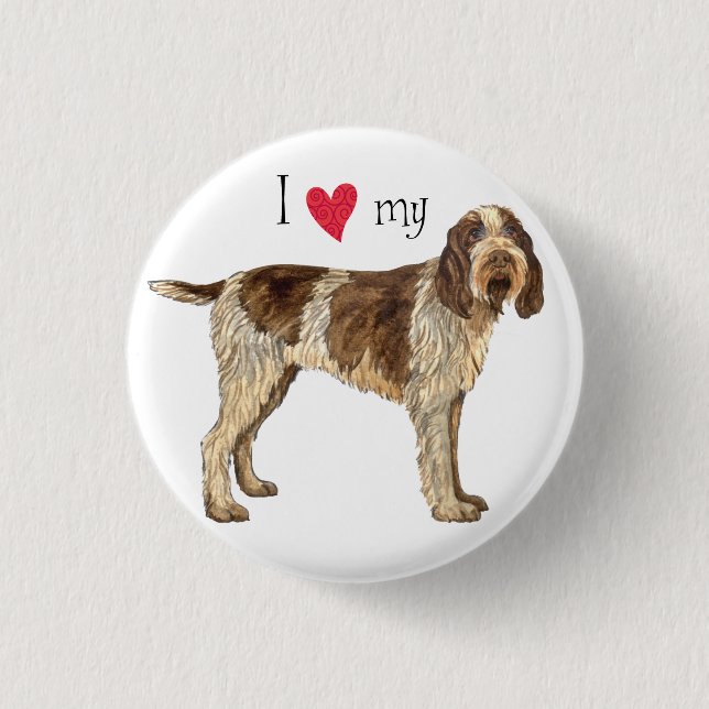 I Liebe mein Spinone Italiano Button (Vorderseite)