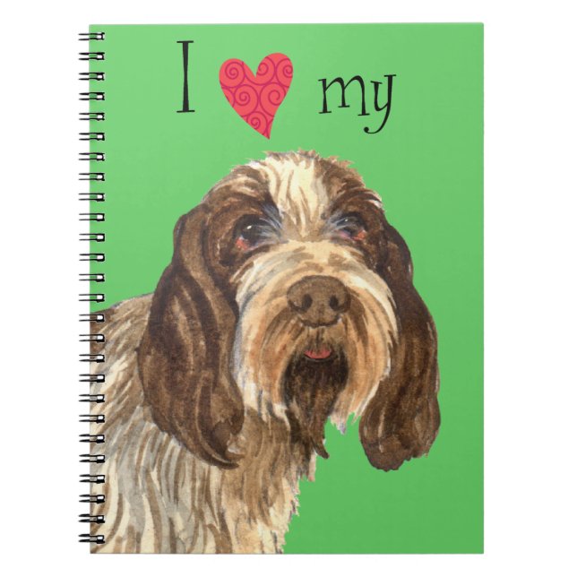 I Liebe mein Spinone Italiano Notizblock (Vorderseite)