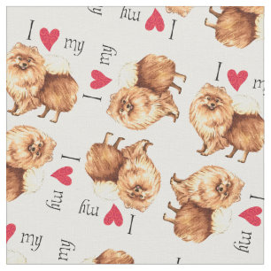I Liebe mein Spitz Stoff